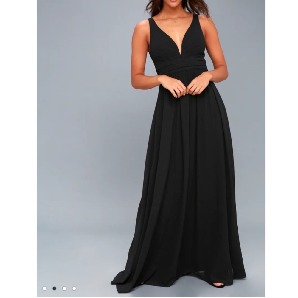 Leading Role Black Maxi Dress Sz M